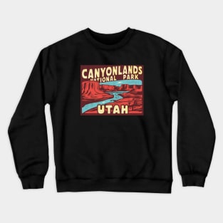 Retro Canyonlands National Park Utah US Vintage Illustration Crewneck Sweatshirt